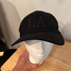 LA Express Unisex Black Baseball Cap Embroidered "LA" Adjustable Strap hat